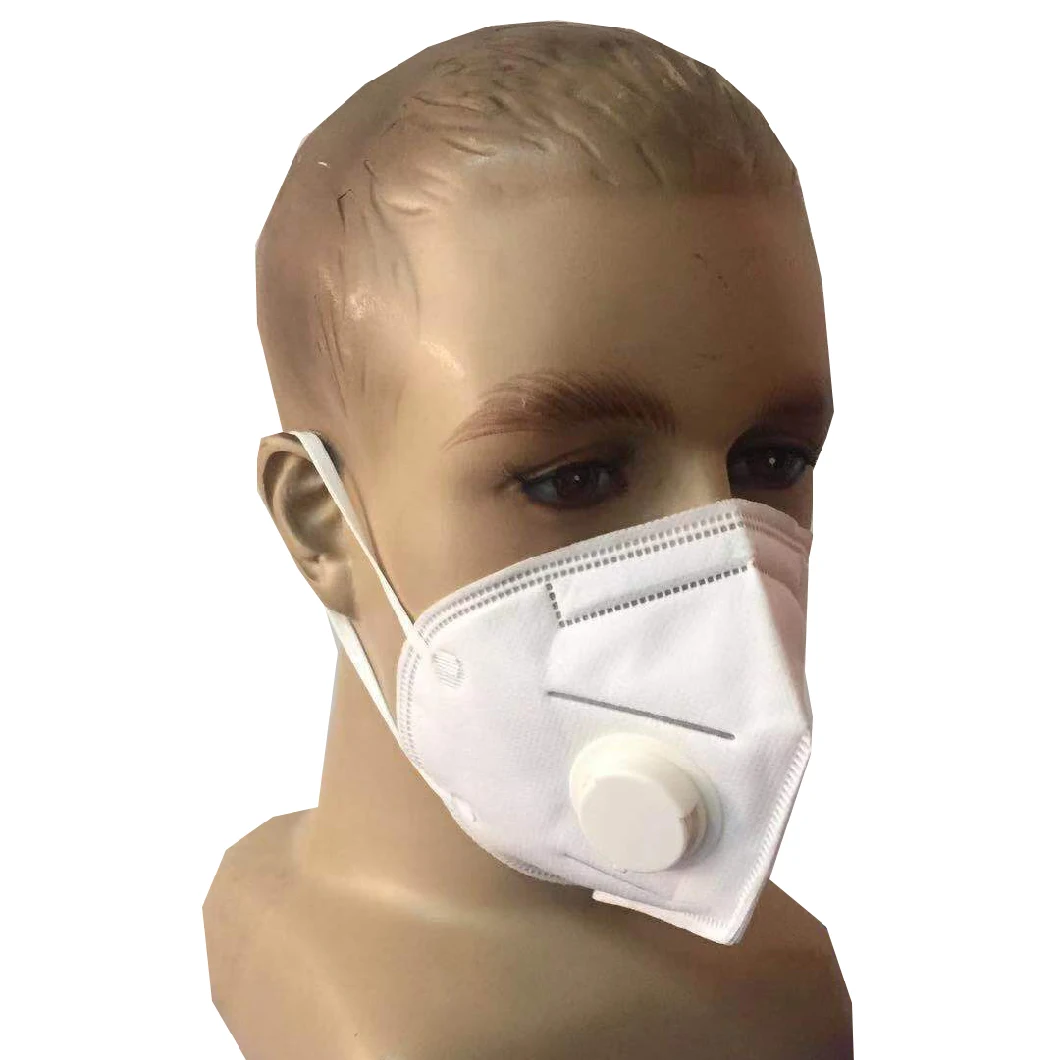 Disposable Folded N95 Protective Face Mask with Valve