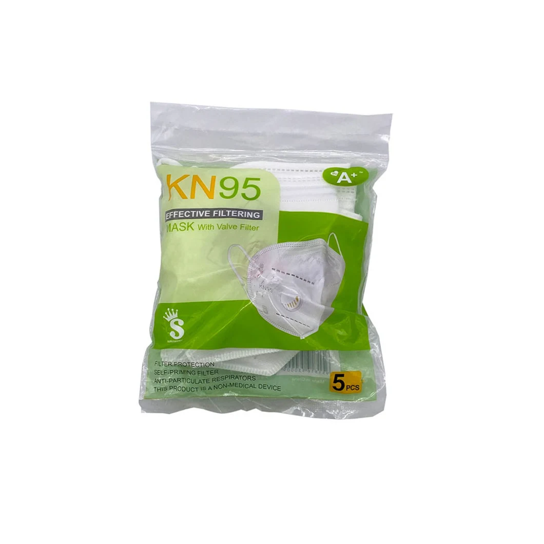 Wholeasle Disposable N95, KN95, FFP2 Face Mask with Breathing Valve