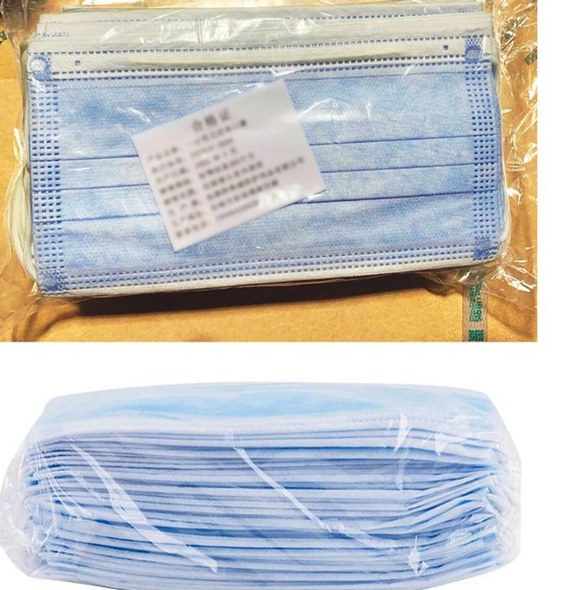 Wholesale Blue Surgical Medical Procedure 3 Ply Earloop Safety Face N95 Disposable Ffp2 Mask